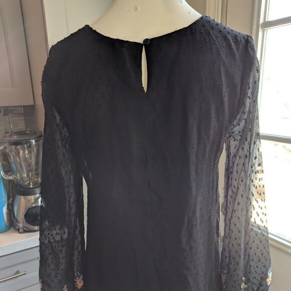 JAPNAāBLACKāEMBROIDEREDĀ DRESSāSizeāS - Picture 4 of 5